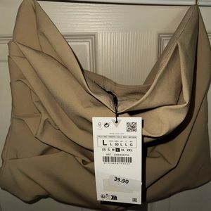 Zara Brown Sleeveless Bandeau corset top - Size Large